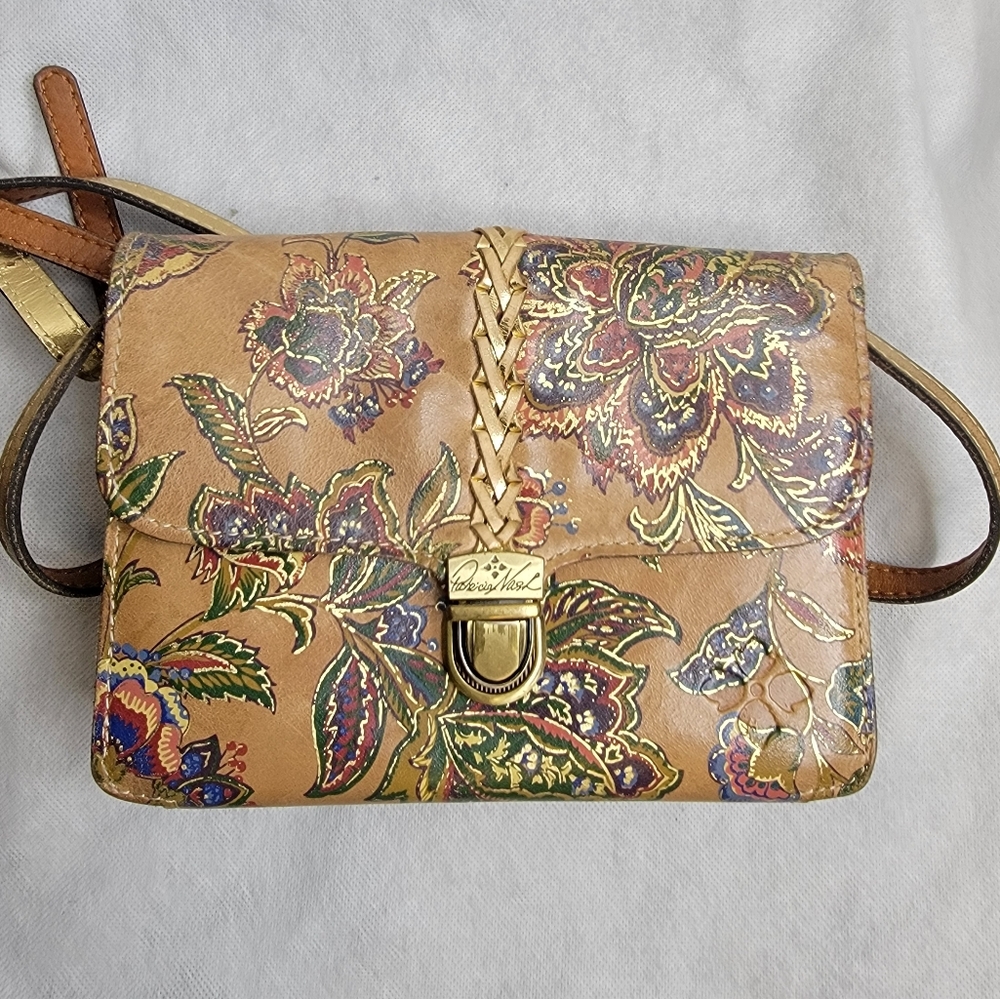 Patricia Nash Bellizzi Braided Leather Crossbody Bag … Gem